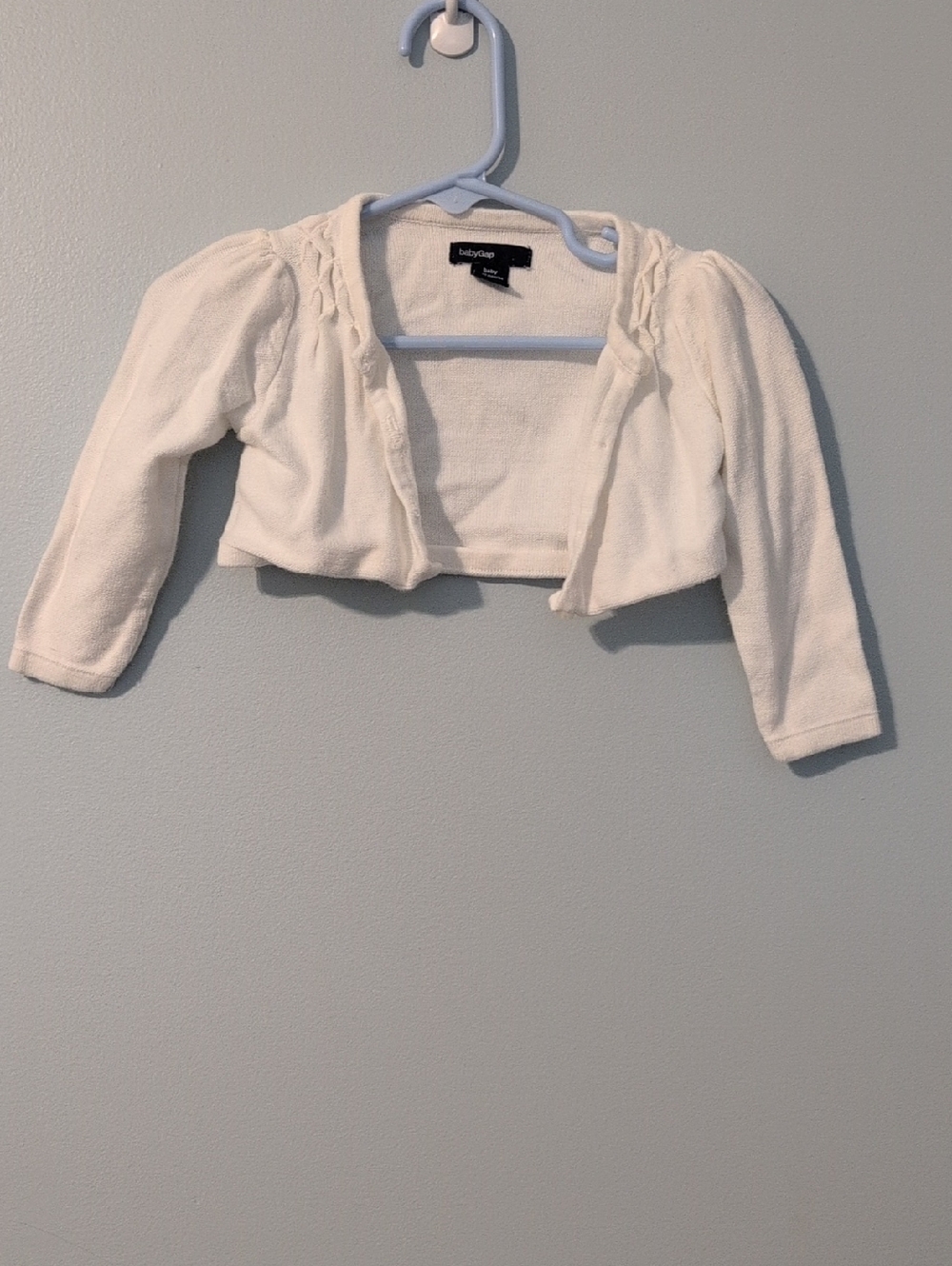 GAP White Baby Croppes Cardigan